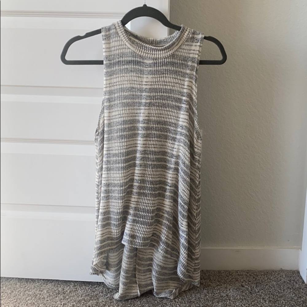 mock neck sweater tank